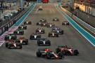 Max Verstappen (NLD) Red Bull Racing RB19 leads Charles Leclerc (MON) Ferrari SF-23 at the start of the race. Formula 1