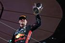 Race winner Max Verstappen (NLD) Red Bull Racing celebrates on the podium. Formula 1 World Championship, Rd 23, Abu Dhabi