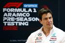 Toto Wolff (GER) Mercedes AMG F1 Shareholder and Executive Director in the FIA Press Conference. Formula 1 Testing,