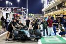 Mercedes AMG F1 W15 of George Russell (GBR) pushed down the pit lane by mechanics. Formula 1 World Championship, Rd 1,