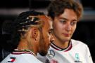 (L to R): Lewis Hamilton (GBR) Mercedes AMG F1 and George Russell (GBR) Mercedes AMG F1. Formula 1 World Championship, Rd