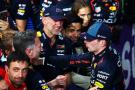Race winner Max Verstappen (NLD) Red Bull Racing in parc ferme with Adrian Newey (GBR) Red Bull Racing Chief Technical