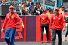 (L to R): Charles Leclerc (MON) Ferrari and Carlos Sainz Jr (ESP) Ferrari on the drivers' parade. Formula 1 World