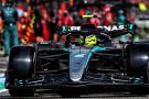 Lewis Hamilton (GBR) Mercedes AMG F1 W15 makes a pit stop. Formula 1 World Championship, Rd 7, Emilia Romagna Grand Prix,