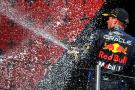 Race winner Max Verstappen (NLD) Red Bull Racing celebrates on the podium. Formula 1 World Championship, Rd 7, Emilia