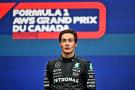 Third placed George Russell (GBR) Mercedes AMG F1 on the podium. Formula 1 World Championship, Rd 9, Canadian Grand Prix,