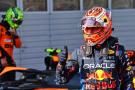 Max Verstappen (NLD) Red Bull Racing celebrates his pole position in Sprint qualifying parc ferme. Formula 1 World