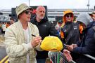 Brad Pitt (USA) Actor with fans. Formula 1 World Championship, Rd 12, British Grand Prix, Silverstone, England, Qualifying