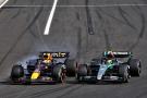Max Verstappen (NLD) Red Bull Racing RB20 and Lewis Hamilton (GBR) Mercedes AMG F1 W15 collide. Formula 1 World