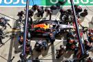 Max Verstappen (NLD) Red Bull Racing RB20 makes a pit stop. Formula 1 World Championship, Rd 13, Hungarian Grand Prix,