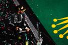 Lewis Hamilton (GBR) Mercedes AMG F1 celebrates his third position on the podium. Formula 1 World Championship, Rd 13,