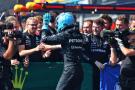 Race winner George Russell (GBR) Mercedes AMG F1 celebrates with the team in parc ferme. Formula 1 World Championship, Rd