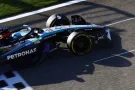 George Russell drives Mercedes' W15 F1 car