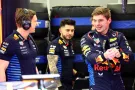 (L to R): Rupert Manwaring (GBR) Red Bull Racing Performance Coach with Max Verstappen (NLD) Red Bull Racing. Formula 1